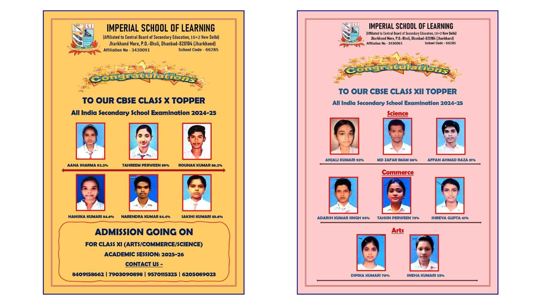 Our Class 10th & 12th Toppers